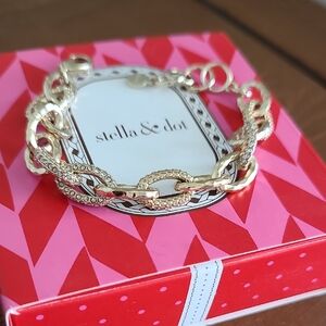 Stella & Dot Gold Christina Link Bracelet